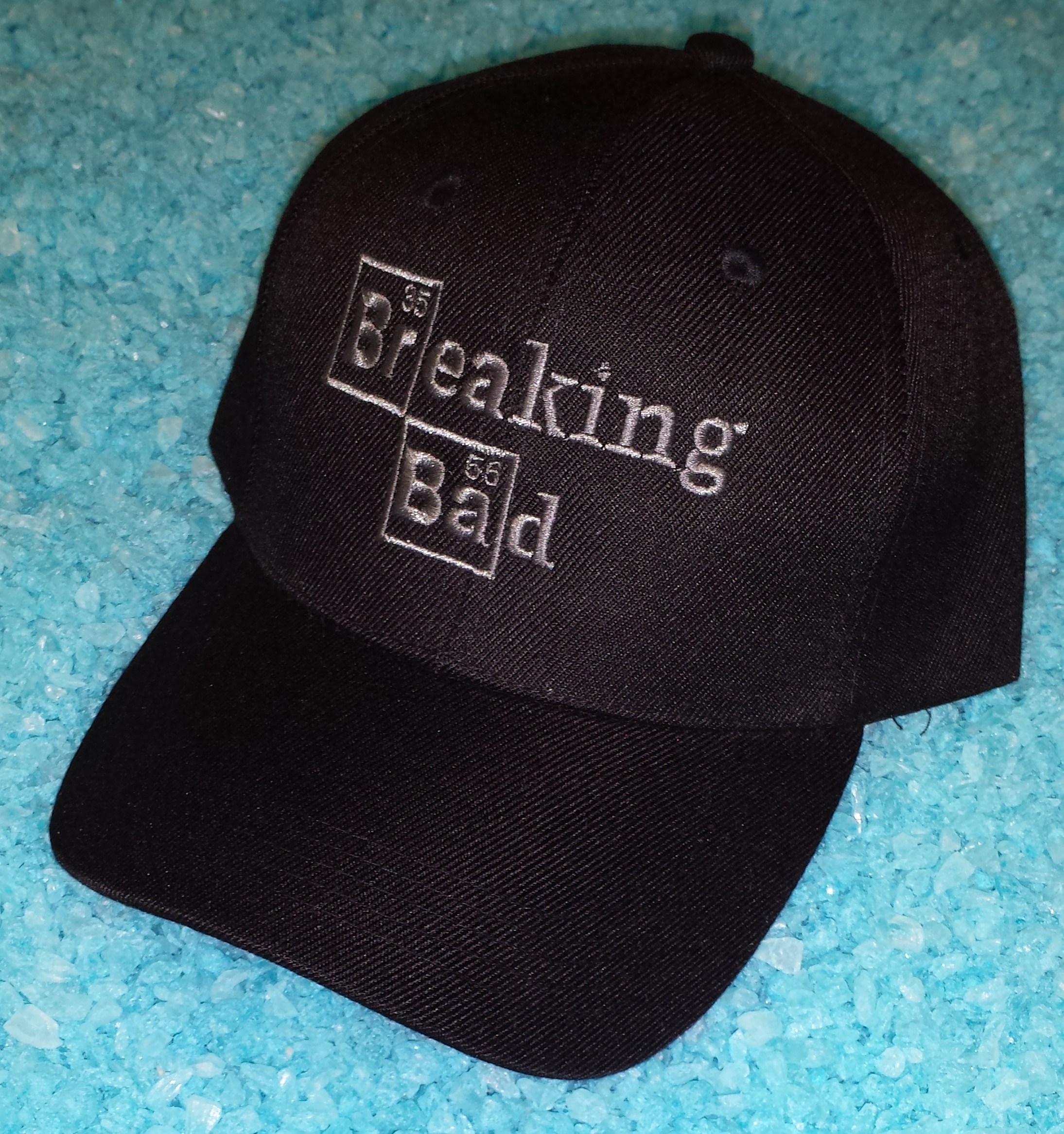 Gray Embroidered Breaking Bad on Black baseball cap