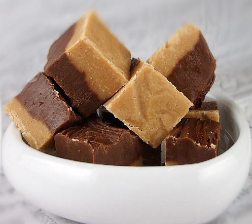 Hand Made Peanut butter over Chocolate Fudge